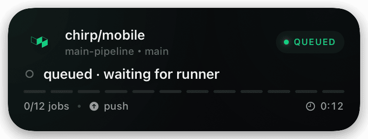 buildkite (queued) Live Activity preview