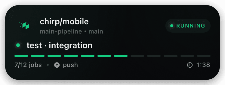 buildkite (running) Live Activity preview