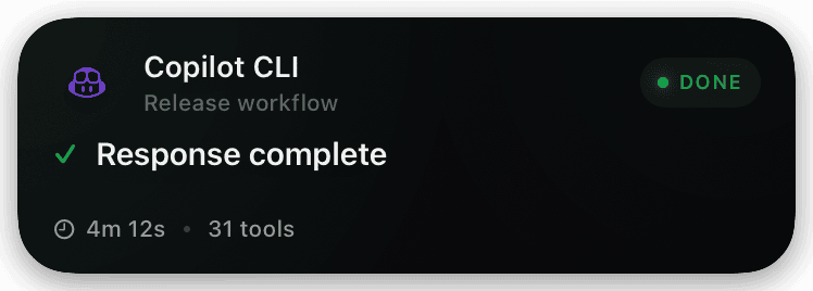 copilot (done) Live Activity preview