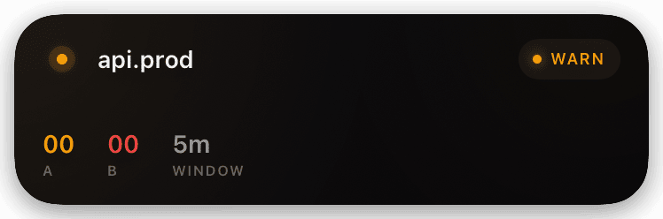 health (warning) Live Activity preview
