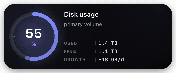 radial (indigo) Live Activity preview