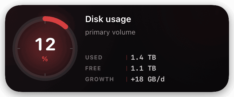 radial (red) Live Activity preview