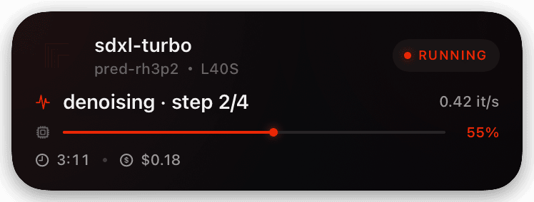 replicate (running) Live Activity preview
