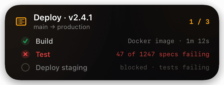 stack (amber) Live Activity preview