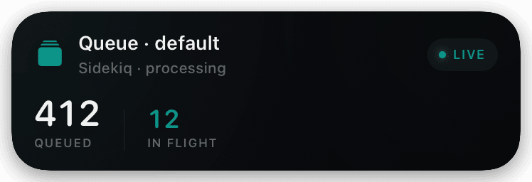 stats (teal) Live Activity preview