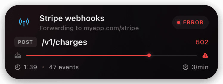 webhook-inspector (forward-error-downstream-5xx) Live Activity preview