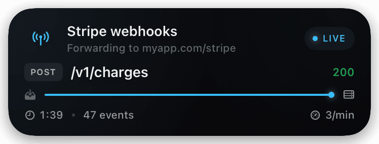 webhook-inspector (live-forwarded) Live Activity preview